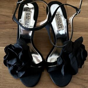 Badgley Mischka flower wedges